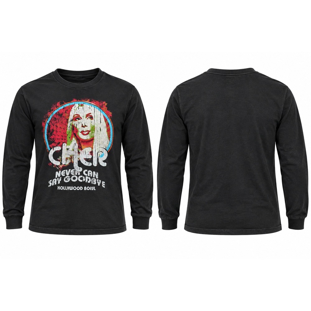 Vintage 90s Cher Never Can Say Goodbye Hollywood Bowl Long Sleeve Shirt